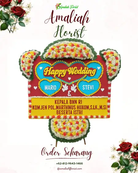 Papan Bunga Pernikahan Harjamukti